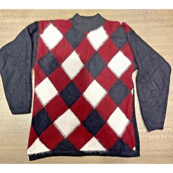 Vintage Rafaella Womens Small Sweater Angora Rabbit Fur wool Christmas Holiday - Picture 1 of 6